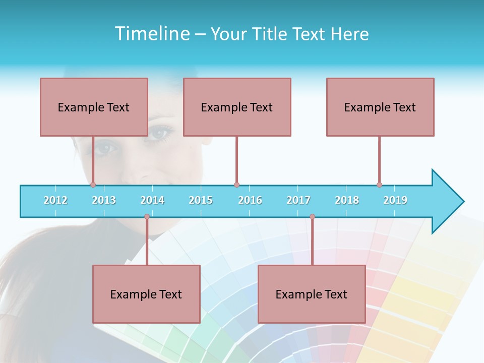 Chart Guide Woman PowerPoint Template