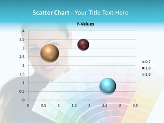 Chart Guide Woman PowerPoint Template