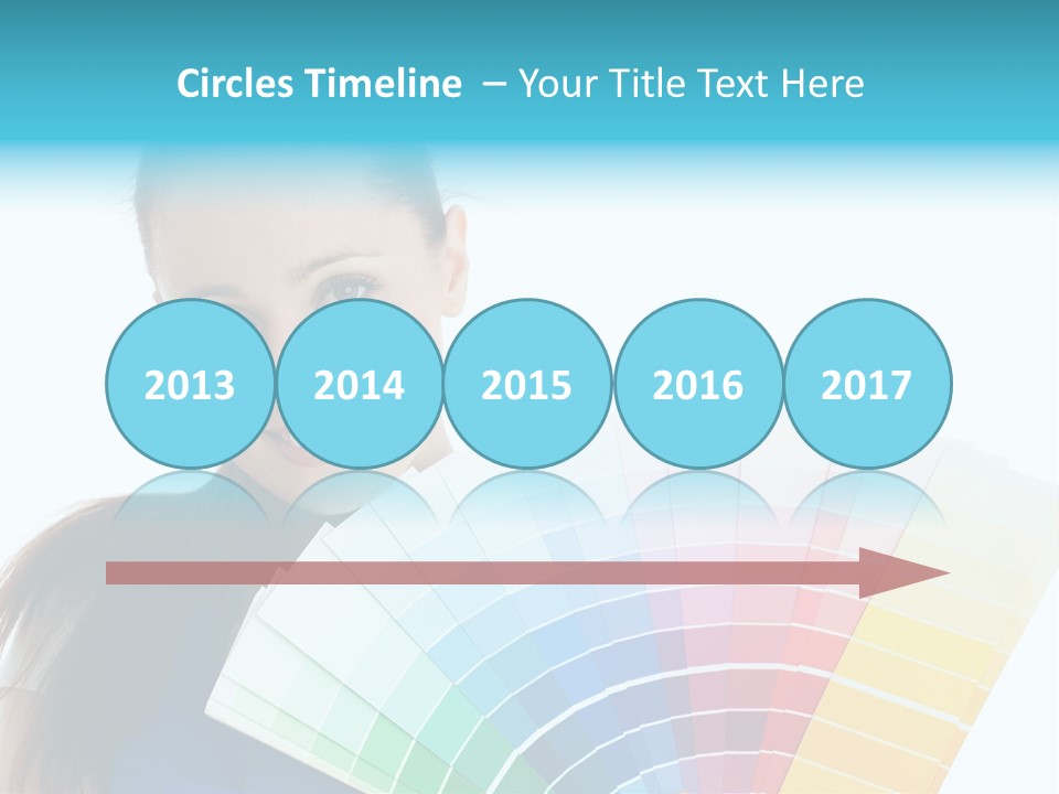 Chart Guide Woman PowerPoint Template