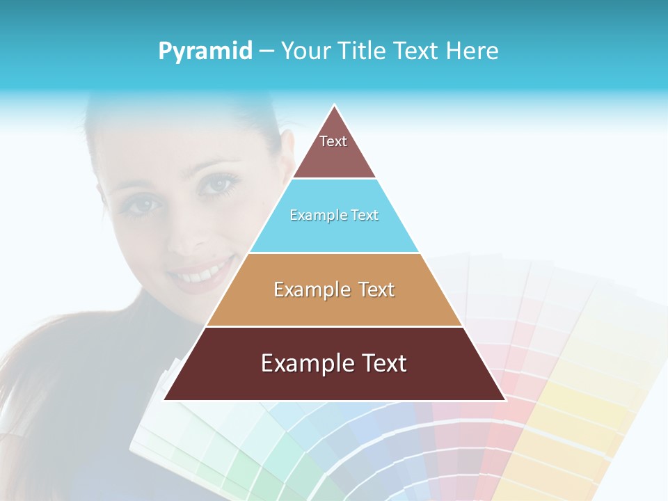Chart Guide Woman PowerPoint Template