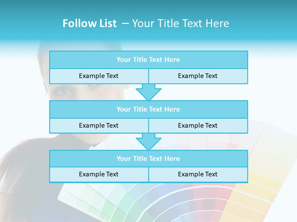 Chart Guide Woman PowerPoint Template