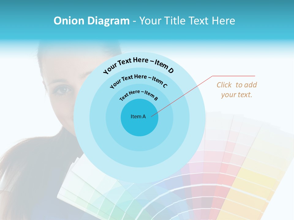 Chart Guide Woman PowerPoint Template