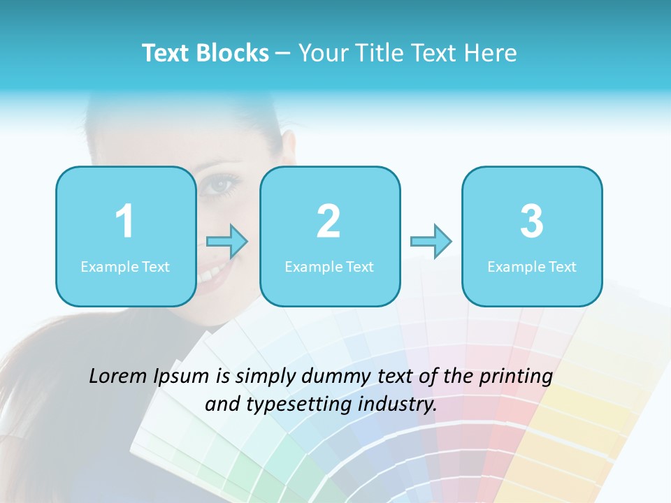 Chart Guide Woman PowerPoint Template