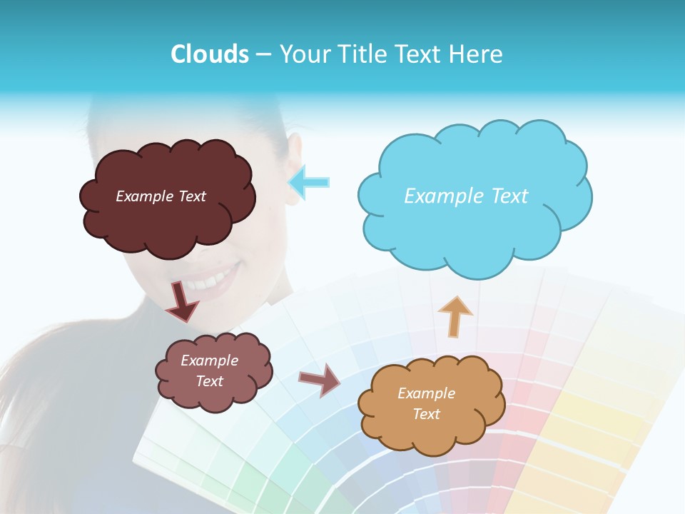 Chart Guide Woman PowerPoint Template