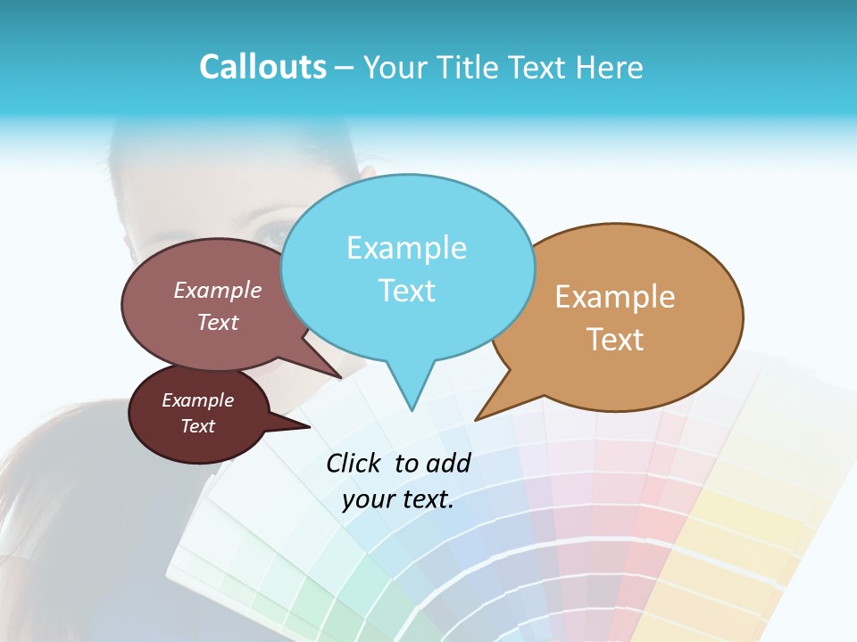 Chart Guide Woman PowerPoint Template