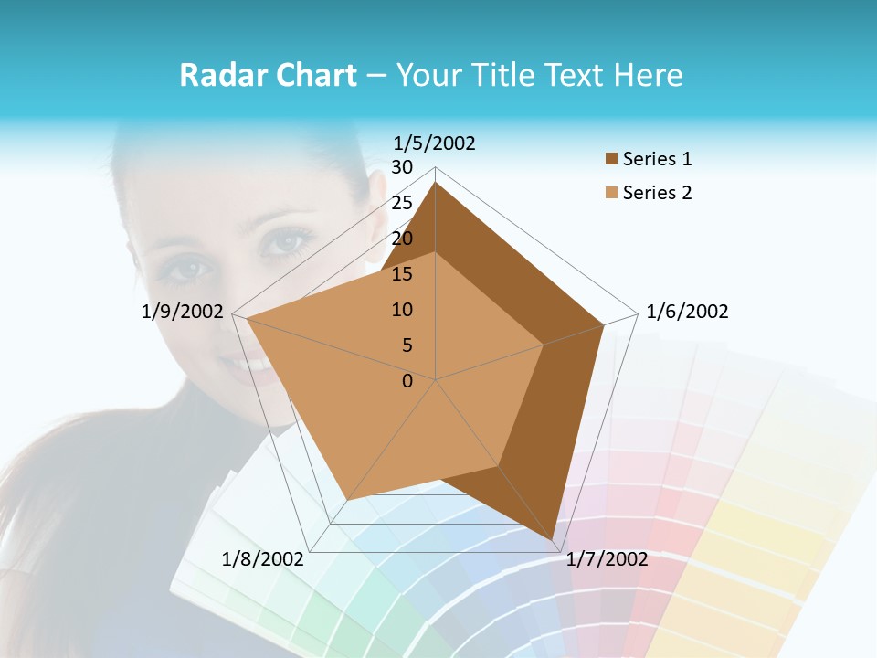 Chart Guide Woman PowerPoint Template