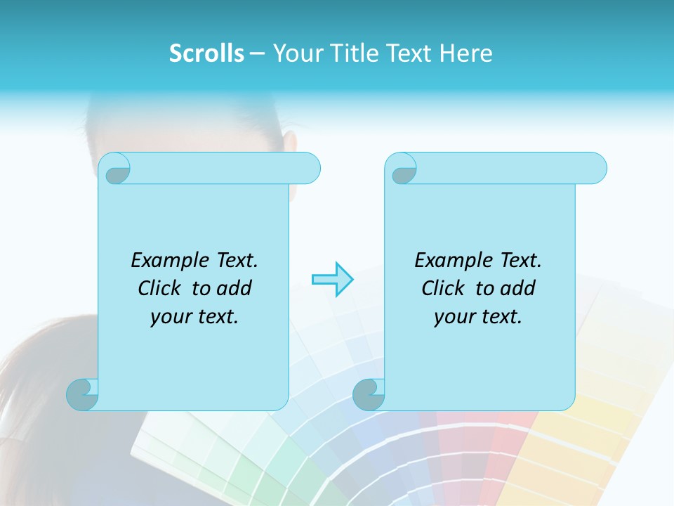 Chart Guide Woman PowerPoint Template