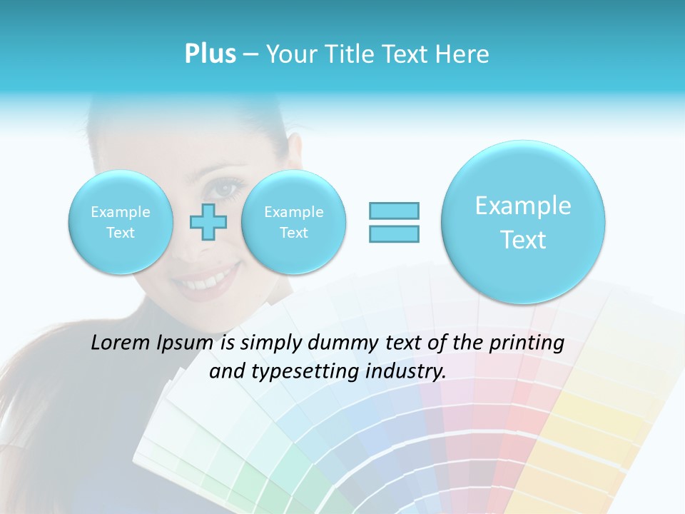 Chart Guide Woman PowerPoint Template