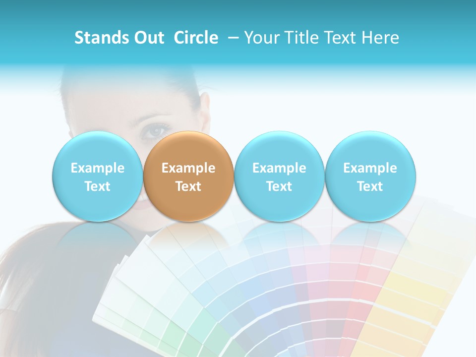 Chart Guide Woman PowerPoint Template