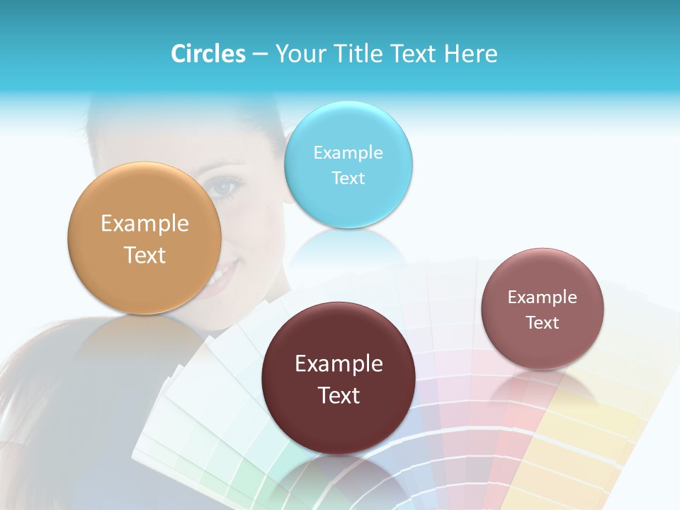 Chart Guide Woman PowerPoint Template