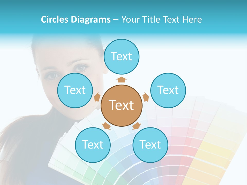 Chart Guide Woman PowerPoint Template