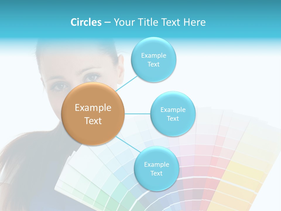Chart Guide Woman PowerPoint Template