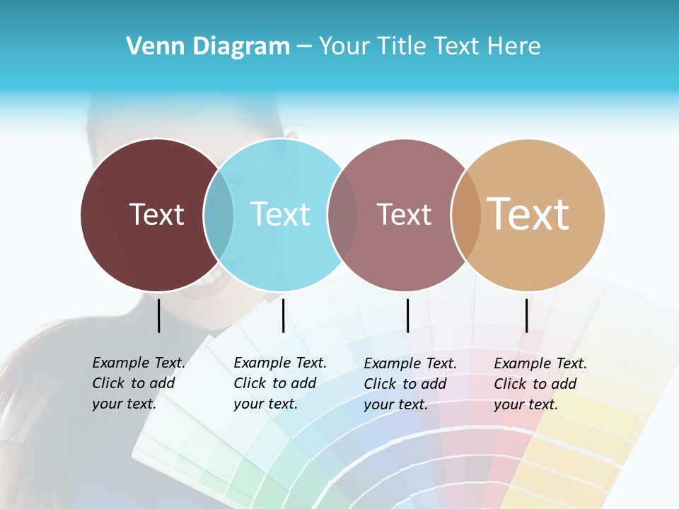 Chart Guide Woman PowerPoint Template
