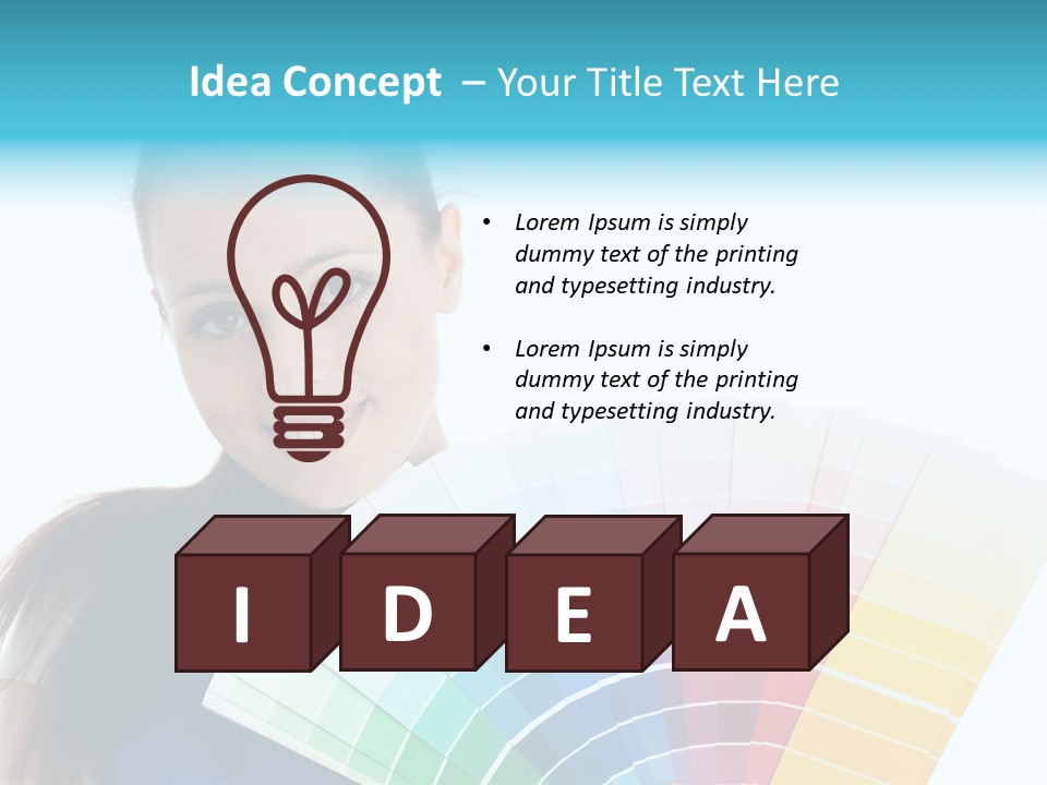 Chart Guide Woman PowerPoint Template