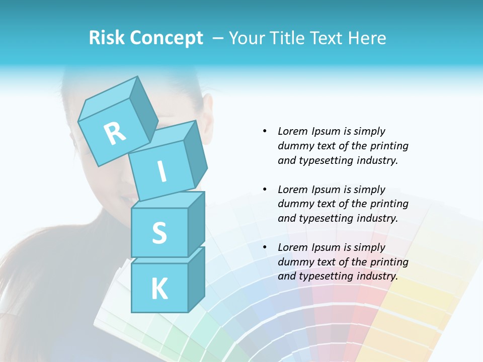 Chart Guide Woman PowerPoint Template