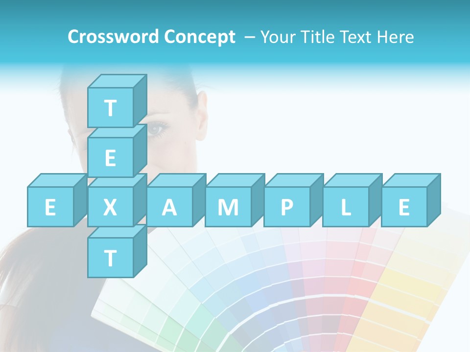 Chart Guide Woman PowerPoint Template