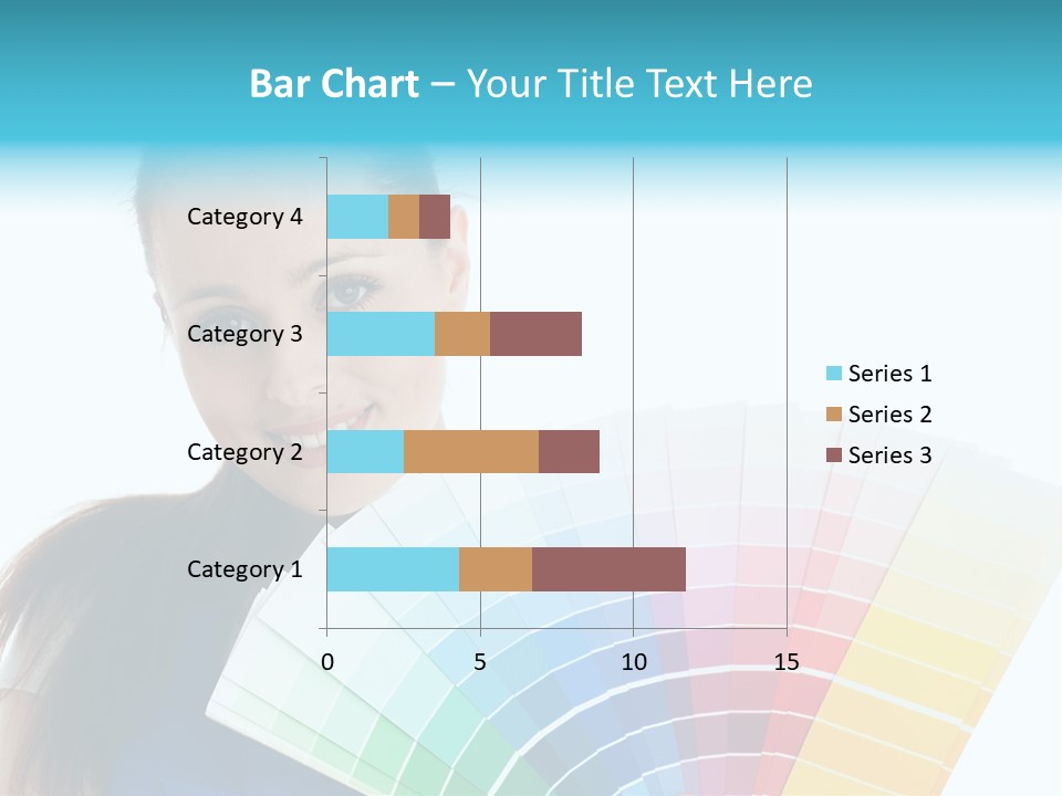 Chart Guide Woman PowerPoint Template