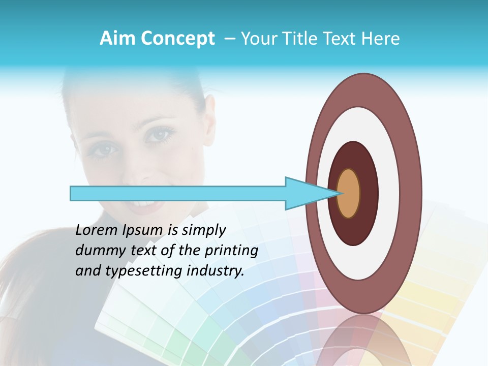 Chart Guide Woman PowerPoint Template