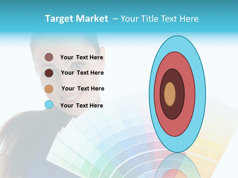 Chart Guide Woman PowerPoint Template