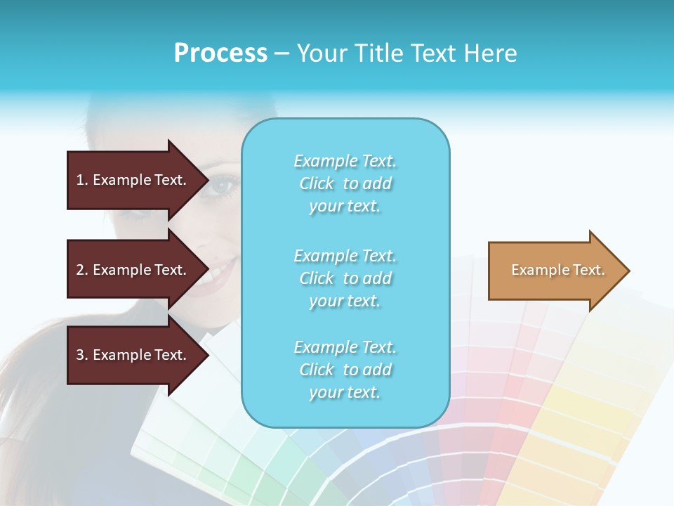 Chart Guide Woman PowerPoint Template