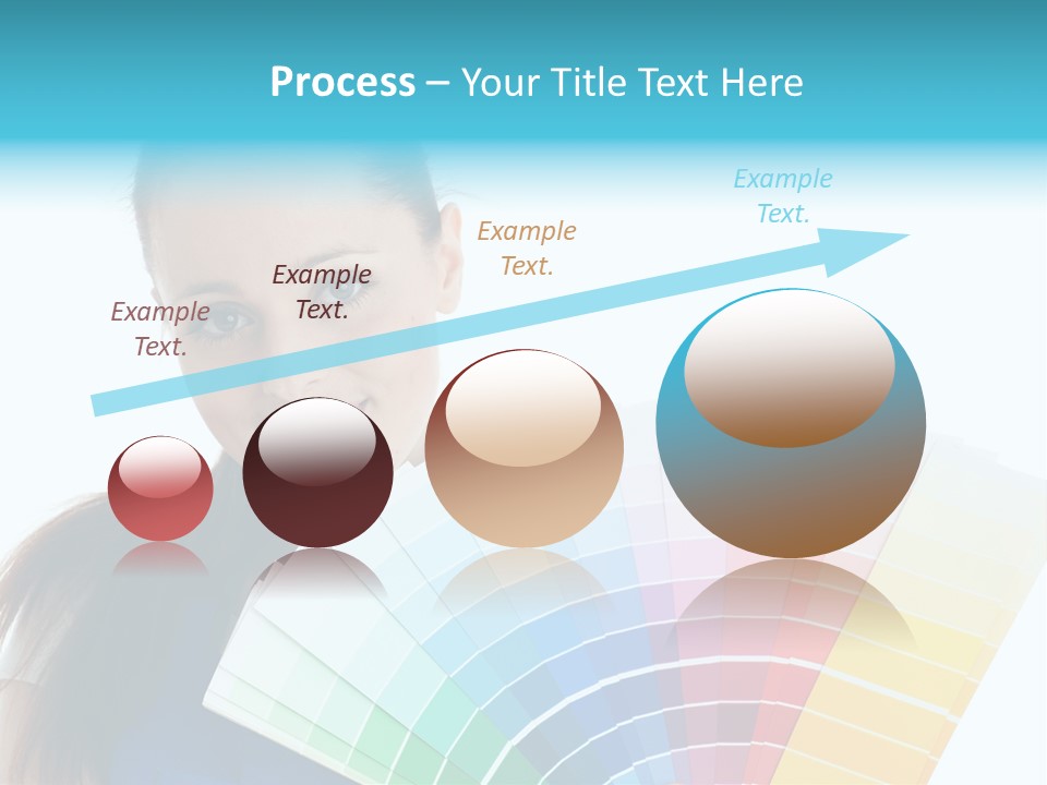 Chart Guide Woman PowerPoint Template
