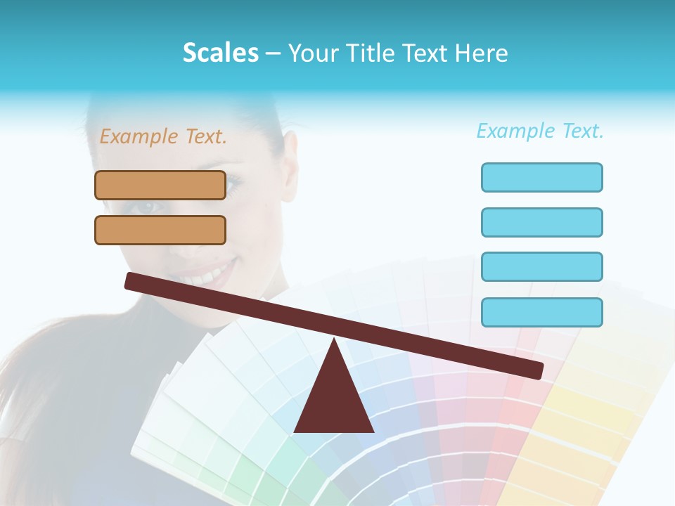 Chart Guide Woman PowerPoint Template