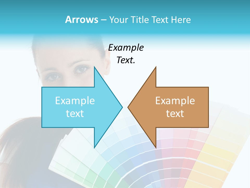Chart Guide Woman PowerPoint Template