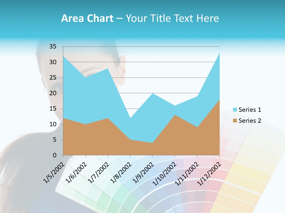 Chart Guide Woman PowerPoint Template