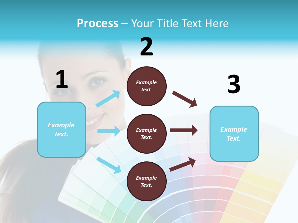 Chart Guide Woman PowerPoint Template