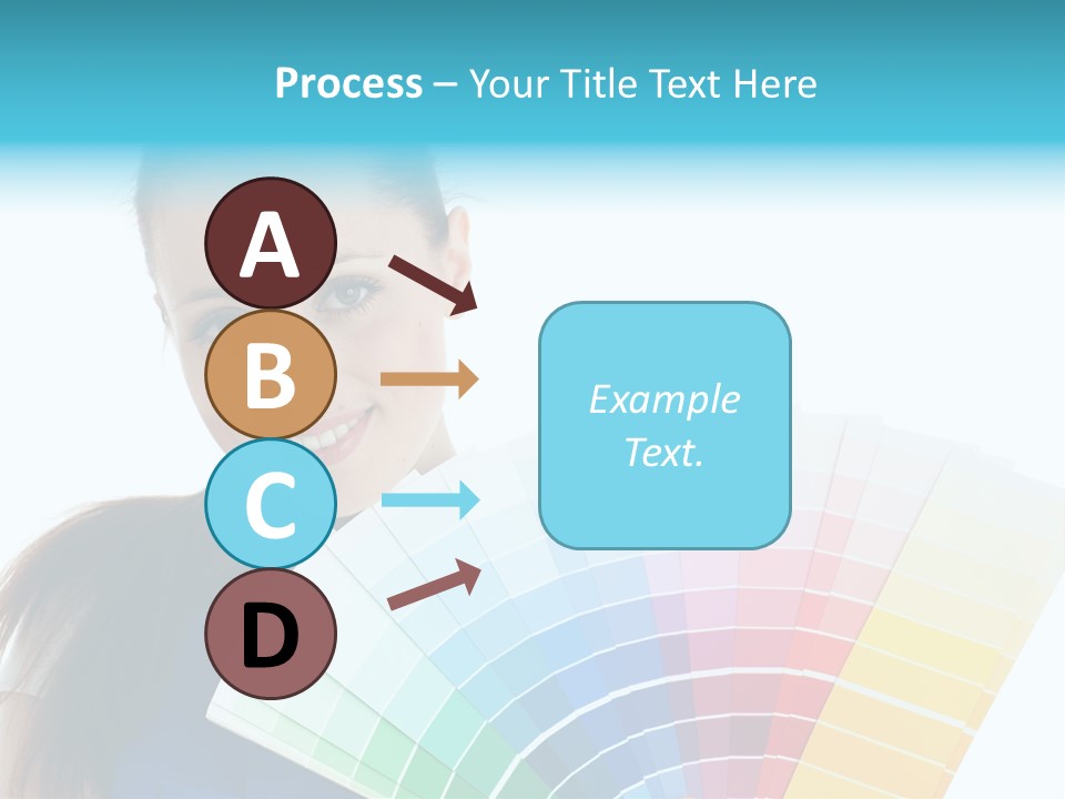 Chart Guide Woman PowerPoint Template