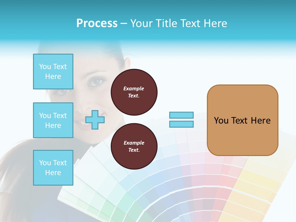 Chart Guide Woman PowerPoint Template