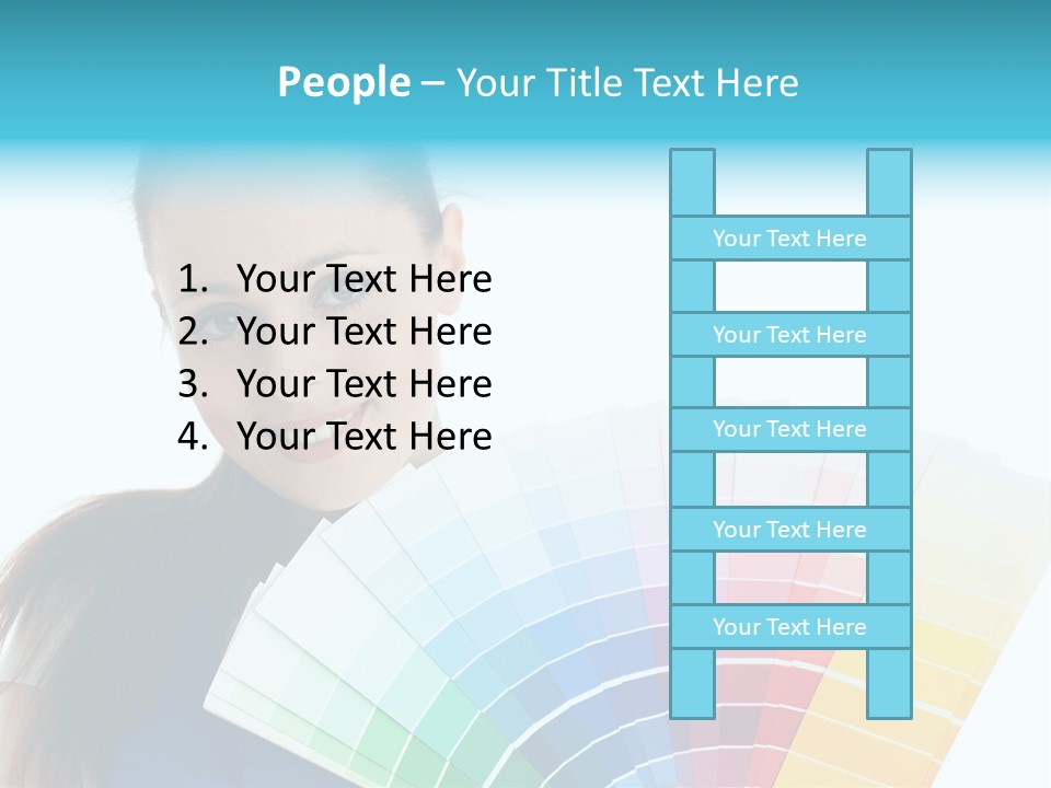 Chart Guide Woman PowerPoint Template