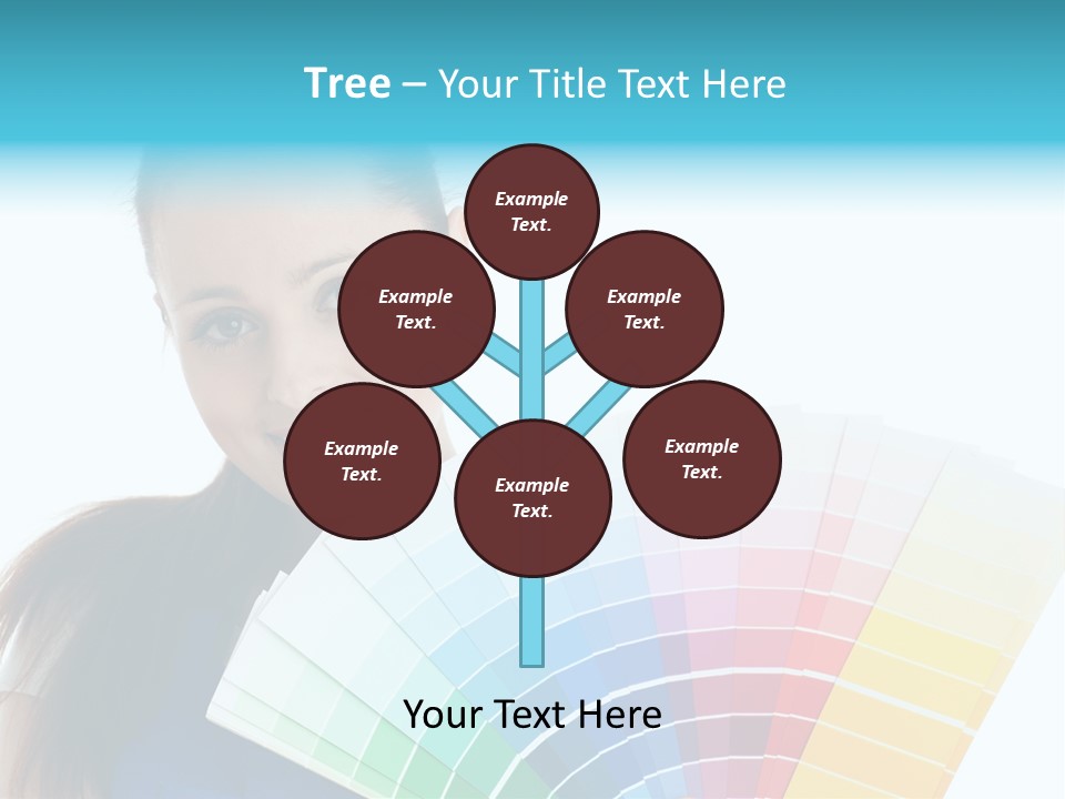 Chart Guide Woman PowerPoint Template