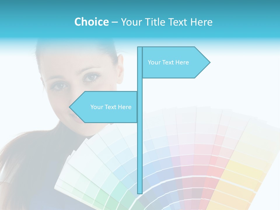 Chart Guide Woman PowerPoint Template