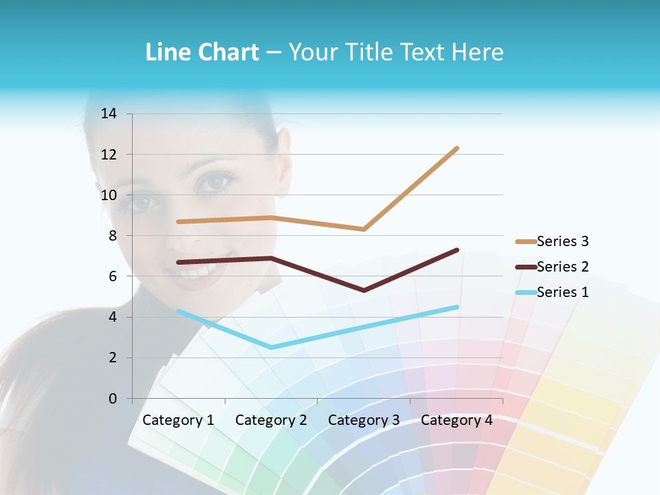 Chart Guide Woman PowerPoint Template