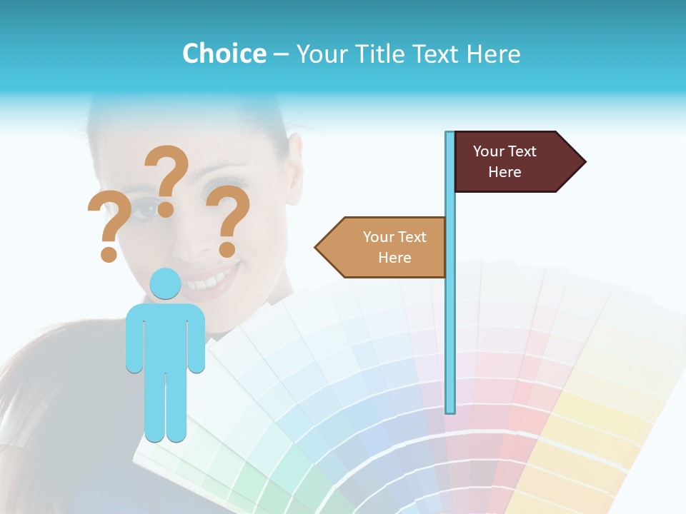 Chart Guide Woman PowerPoint Template