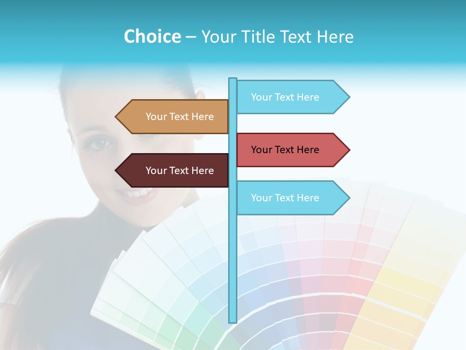 Chart Guide Woman PowerPoint Template