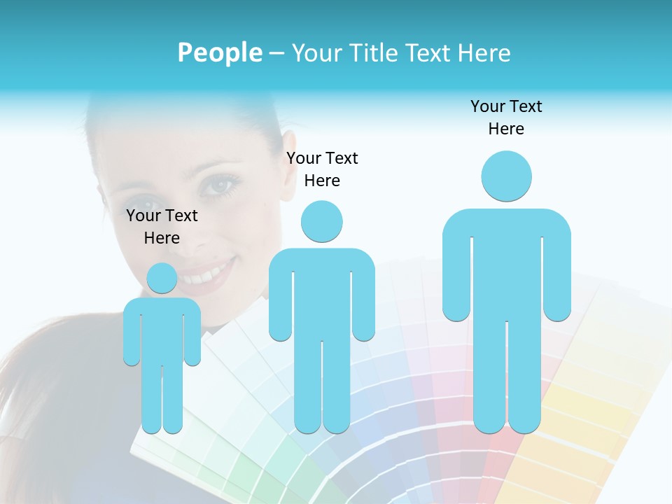 Chart Guide Woman PowerPoint Template