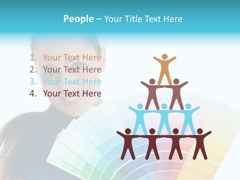 Chart Guide Woman PowerPoint Template