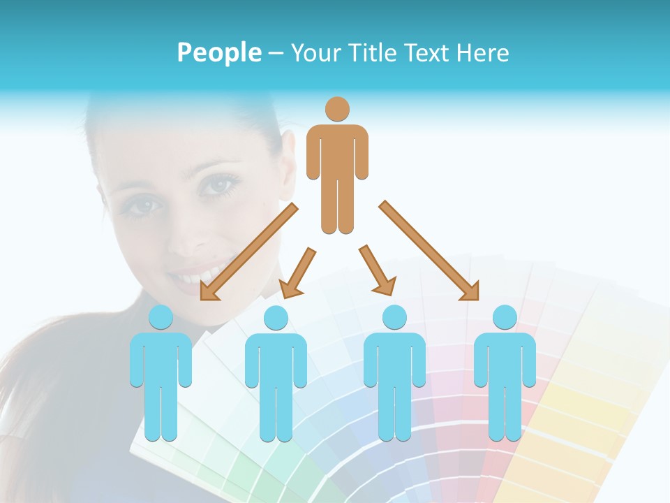 Chart Guide Woman PowerPoint Template