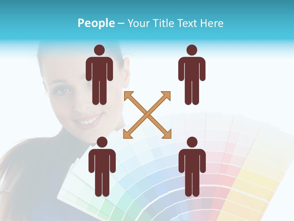 Chart Guide Woman PowerPoint Template