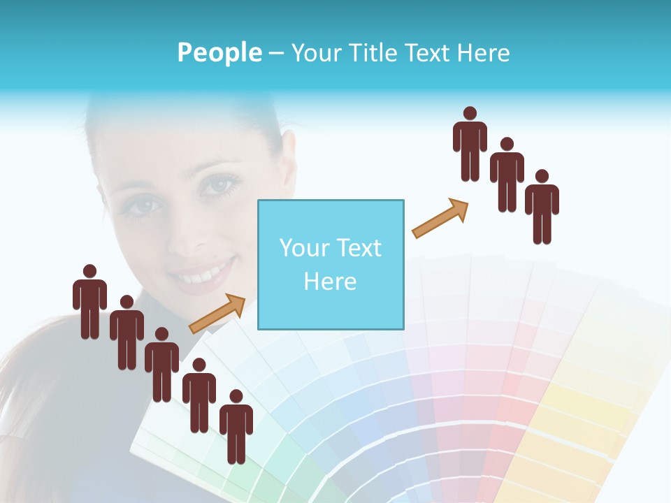 Chart Guide Woman PowerPoint Template