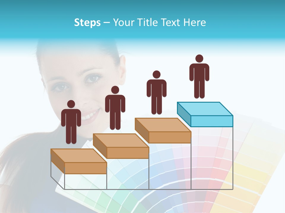 Chart Guide Woman PowerPoint Template