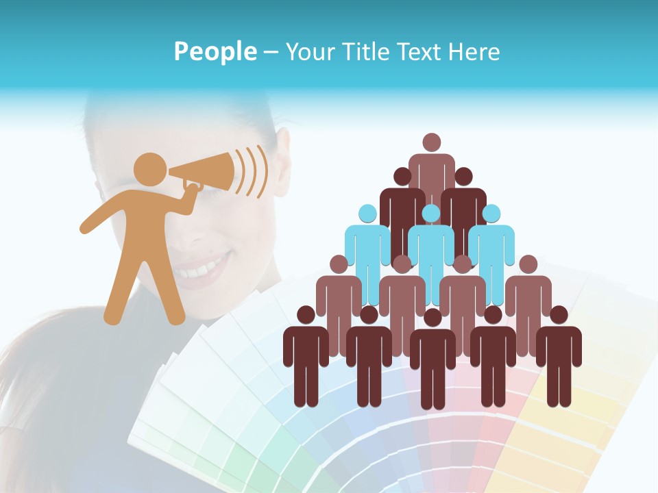 Chart Guide Woman PowerPoint Template