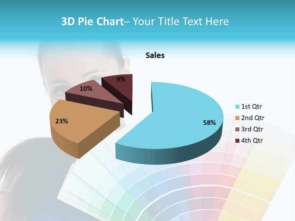 Chart Guide Woman PowerPoint Template