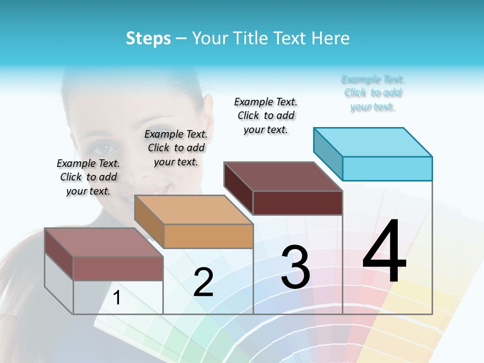 Chart Guide Woman PowerPoint Template
