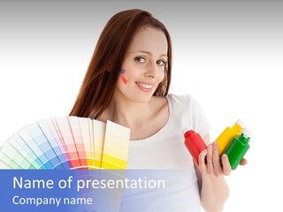 Portrait Painter Girl PowerPoint Template