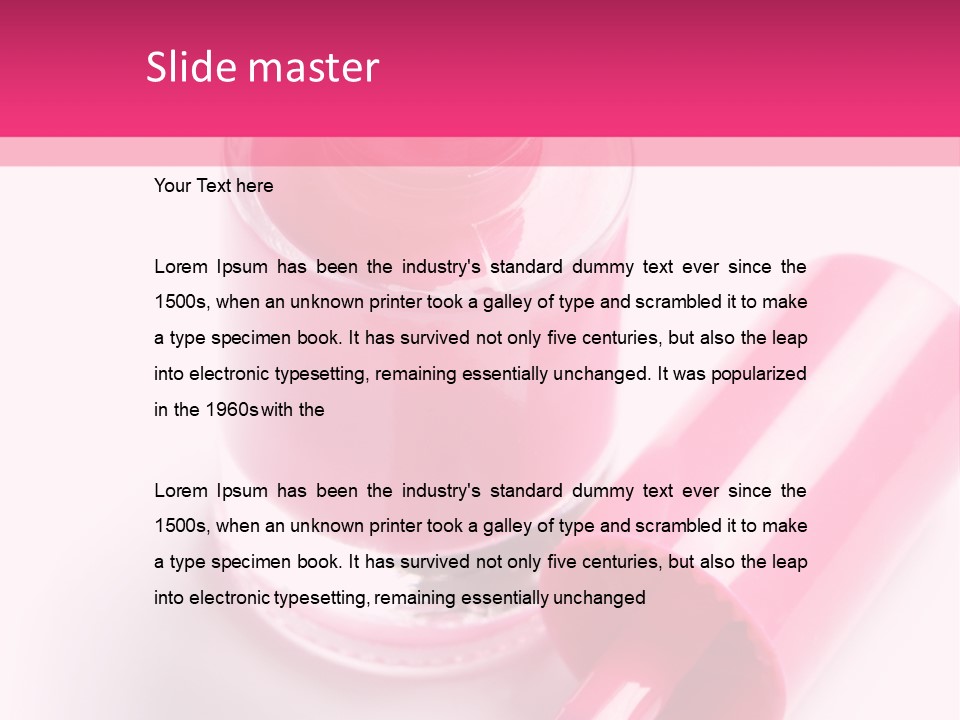 Bottle White Background Makeup PowerPoint Template