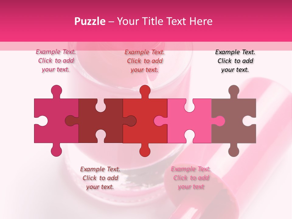 Bottle White Background Makeup PowerPoint Template