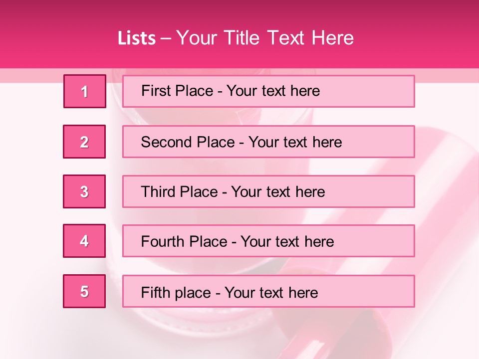 Bottle White Background Makeup PowerPoint Template